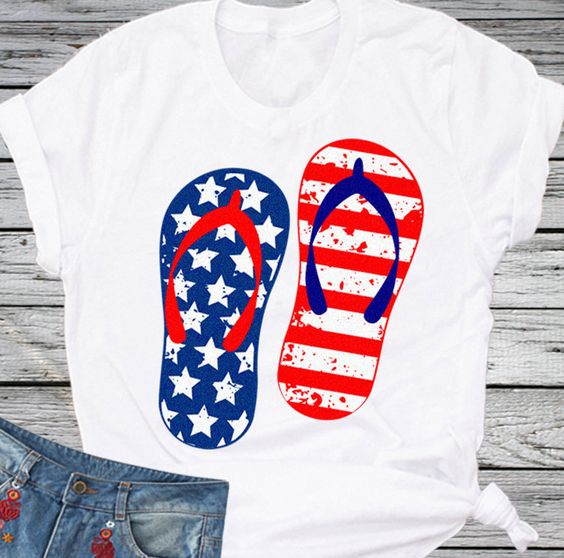 Flip Flops USA tshirt FD27J0