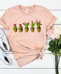 Heart Cactus Valentine Tshirt EL