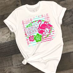 Ladies Night Flamingo Tshirt EL30J0