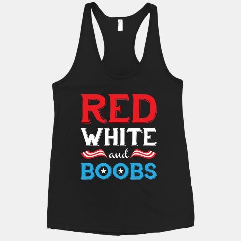 Red White And Boobs Tank Top SR13J0