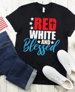 Red White and Blessed tshirt FD27J0