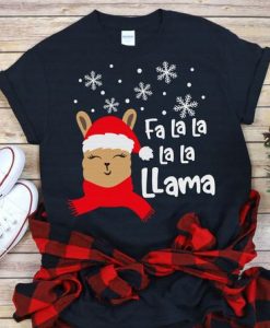 Llama with Santa T-Shirt ND5F0