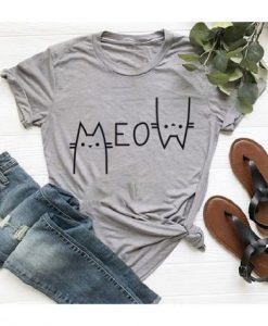 Creative Street Letter MEOW T-Shirt AF21M0