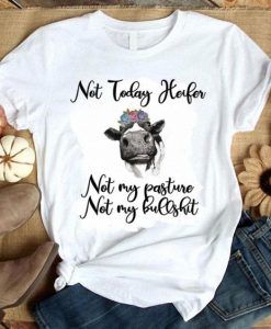 Flowers cows not today T shirt AF21M0