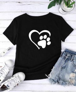 Footprint And Heart T Shirt AF21M0