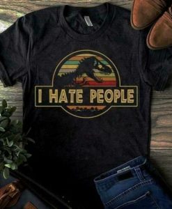 I Hate People Vintage T-shirt ZL4M0