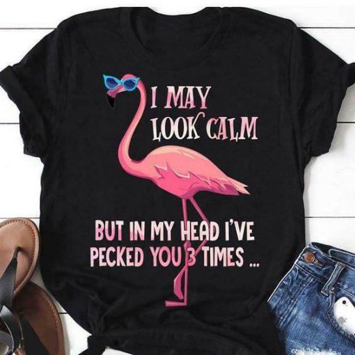 I May Look Calm Flamingo T-Shirt ZL4M0