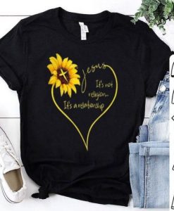 Jesus Sunflower Tshirt ZL4M0