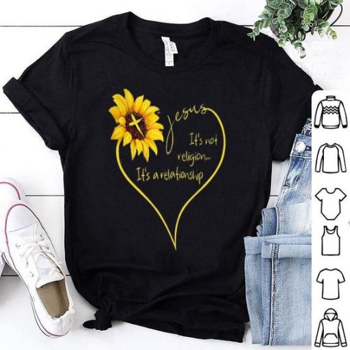 Jesus Sunflower Tshirt ZL4M0