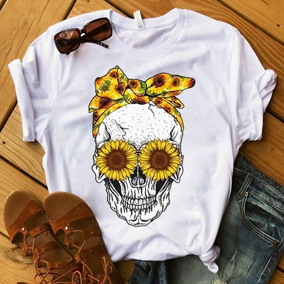 Lover Sunflower Lover Sukull T -Shirt AF21M0