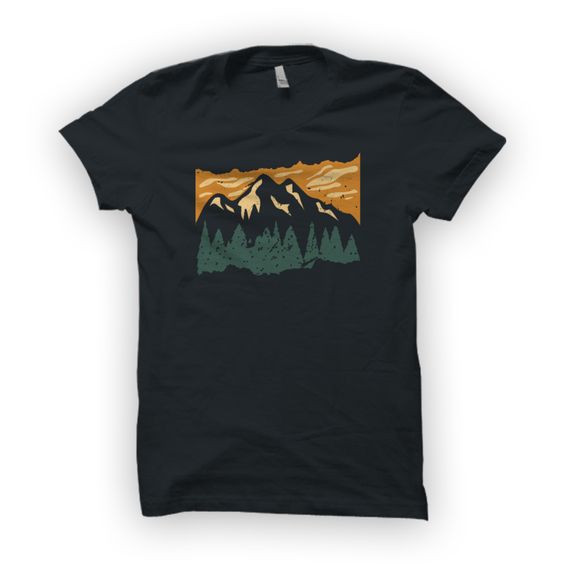 Mountain Scene T-shirt ZL4M0