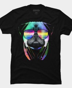 Music Lover Pug T Shirt AF19M0