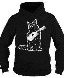 Black cat guitarist Hoodie AL7JL0