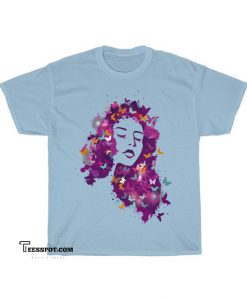 Beautiful Woman Butterflies T-Shirt AL22D0
