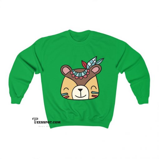 Ethnic Animal Bear Sweatshirt AL22D0