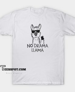 No Drama No Llama Sarcastic T-Shirt AL3D0