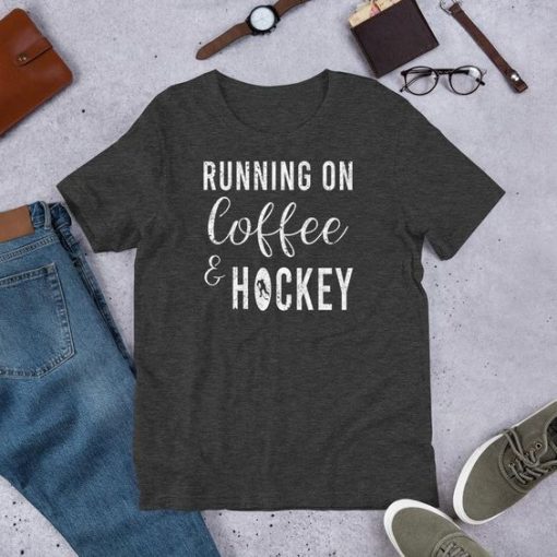 Running On Coffee And Hockey T-Shirt DA17F1