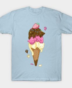 Triple Scoop Kitty Cone T-Shirt DE5F1