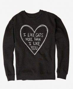 I Like Cats Sweatshirt PU10A1