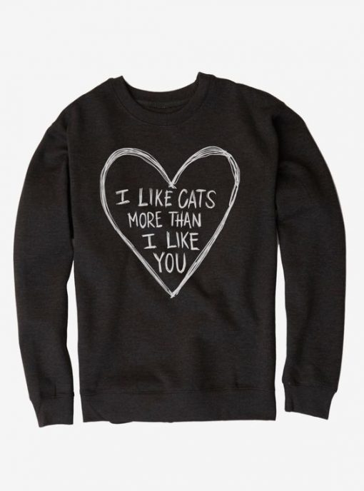 I Like Cats Sweatshirt PU10A1