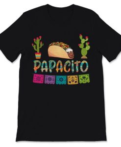 Papacito Mexican Taco Cactus Sombrero Cincode Mayo T-Shirt AL30S1