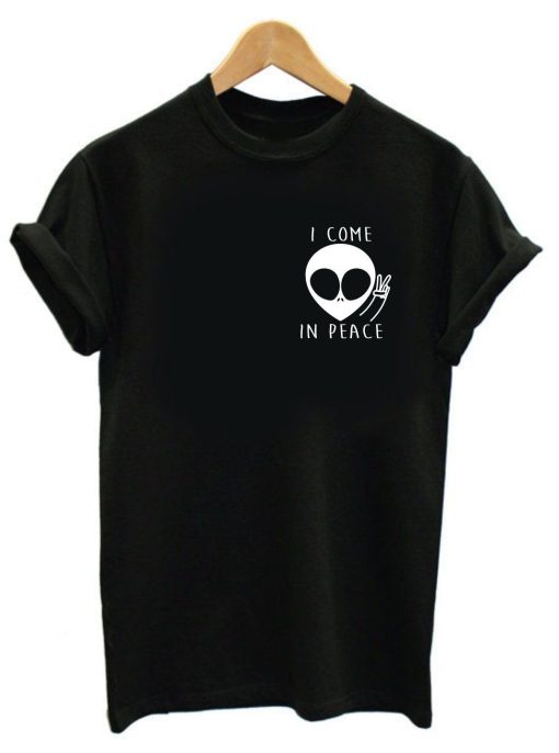 I Come In Peace Alien Head T-Shirt AL30A2