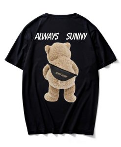 Men Bear & Slogan Graphic T-Shirt