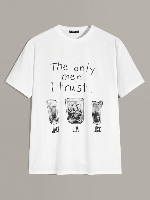 Men Slogan T-Shirt AL30A2