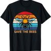 Save The Bees Retro Vintage Climate Change Earth Day T-Shirt AL28A2