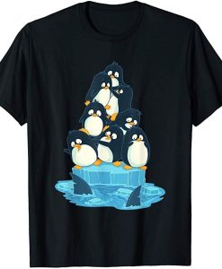 Save the Arctic Penguins and Sharks Global Warming Awareness T Shirt