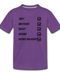 Natural Hair Youth Premium Checklist T-Shirt AL14M2