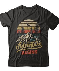 The Adventure Begins Climb The Mountain Vintage T-Shirt AL10M2