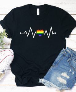 LGBTQ Heartbeat T-Shirt AL13JN2