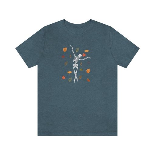 Dancing Halloween Autumn Skeleton T-Shirt AL26AG2