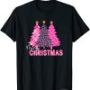 Pink Christmas Aesthetic with 3 Unique Pink Trees T-Shirt AL