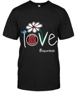 Love My Cardinals Arizona Cardinals Daisy Fan T-Shirt AL