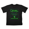 Neon Green Console Game Controller Cool Retro Gamer LEVEL 9 UNLOCKED Birthday T-Shirt AL