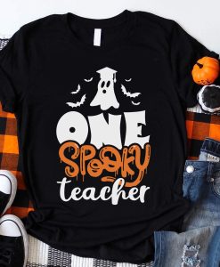 Teacher Halloween One Spooky Teacher T-Shirt AL