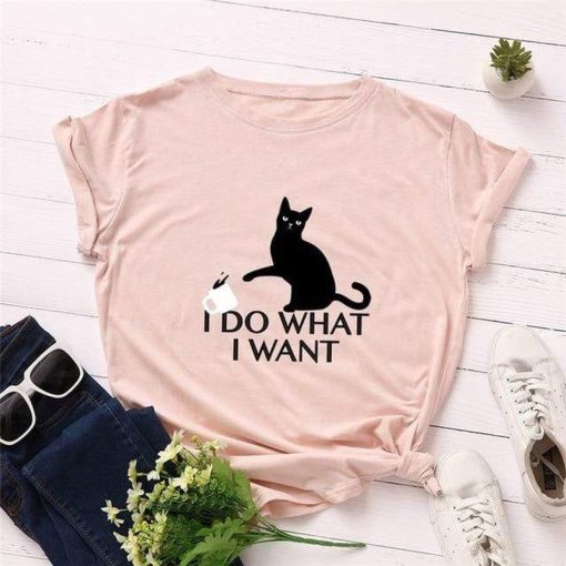 I Do What I Want Cat T-Shirt AL