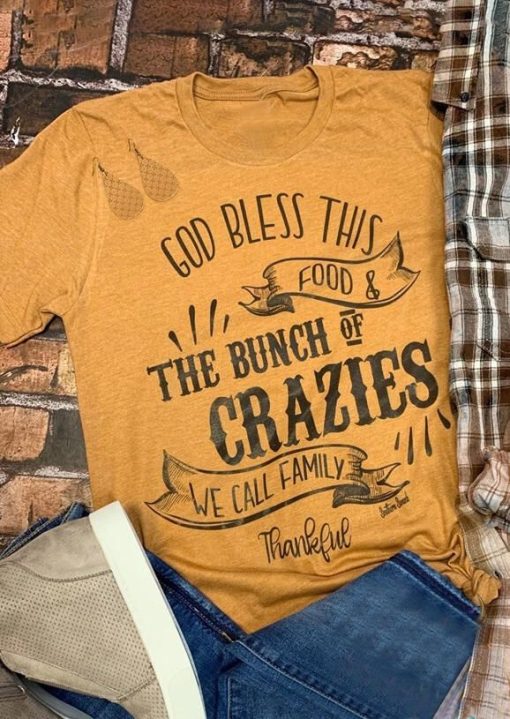 Thanksgiving God Bless This Food T-Shirt AL