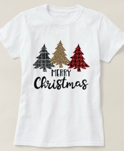 Merry Christmas Plaid T-Shirt AL