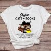 Coffee Cats Books T-Shirt AL