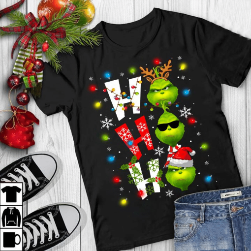 Grinch and deer ho ho christmas T-Shirt AL10J3