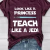 Jedi Teacher Print Short Sleeve T-Shirt AL