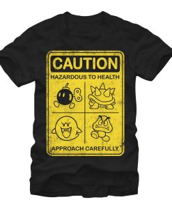 Nintendo Mario Enemies Caution T-Shirt AL