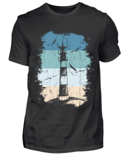 Retro Leuchtturm Ostsee Nordsee Geschenk T-Shirt AL