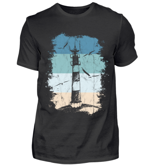 Retro Leuchtturm Ostsee Nordsee Geschenk T-Shirt AL