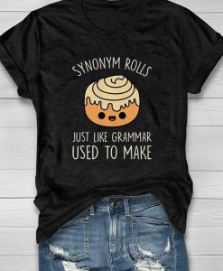 Synonym Rolls Teacher Print Short T-Shirt AL