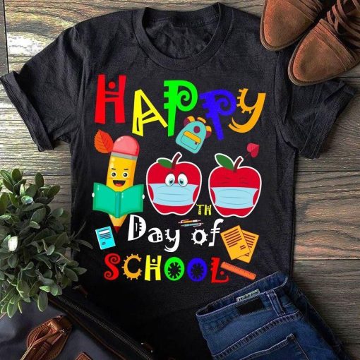 Book and pencil happy day of school T-Shirt AL