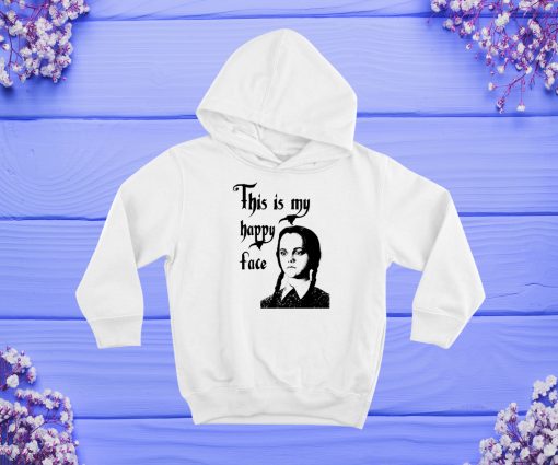 Wednesday Addams This Is My Happy Face Hoodie